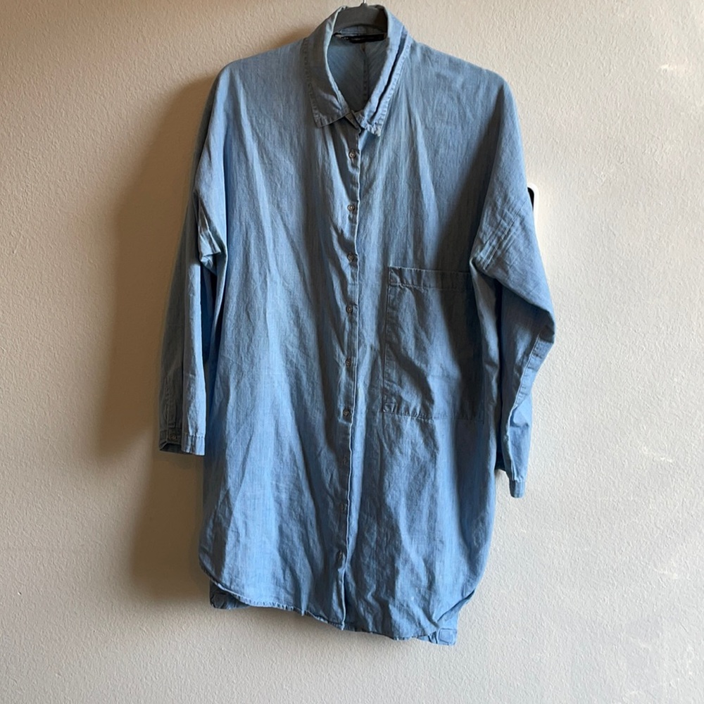Zara denim shirt dress